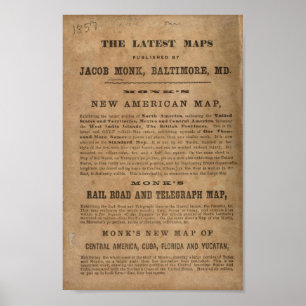 Póster América Central, Cuba y Florida de los Monjes