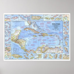 Póster " América Central/Indias Occidentales: Plan de Acc