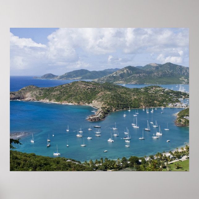 Póster América del Norte, Caribe, Antigua. Inglés (Frente)