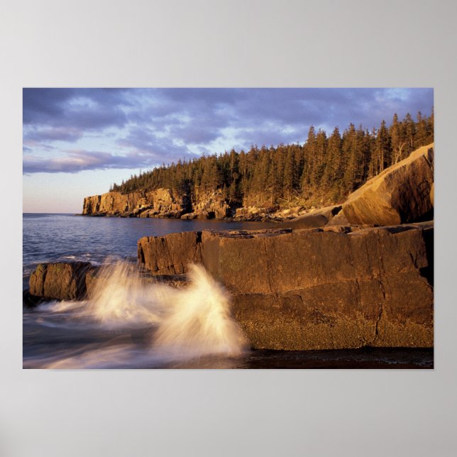 Póster América del Norte, EE.UU., EE.UU., la costa rocosa (Frente)