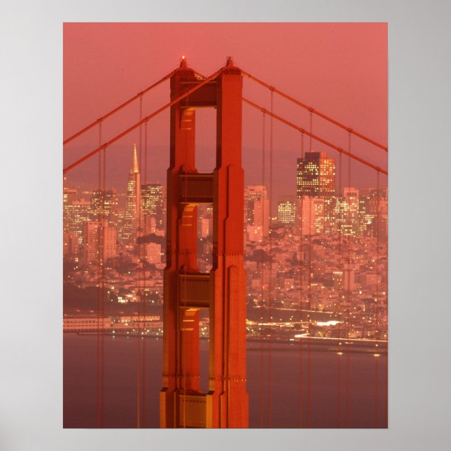 Póster América del Norte, Estados Unidos, California, San (Frente)