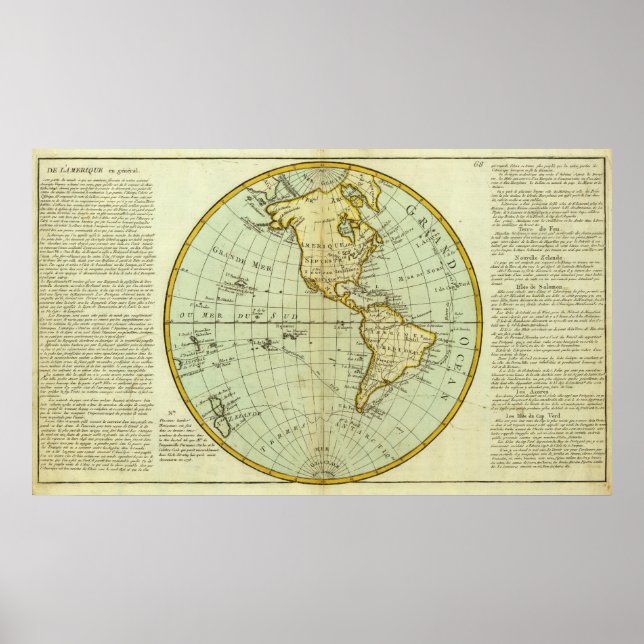 Póster América del Norte y América del Sur (Frente)