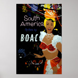Póster América del Sur: volar allí