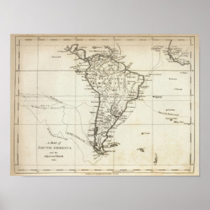 Póster América del Sur y las islas adyacentes