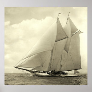 Póster 'América' del yate 1910