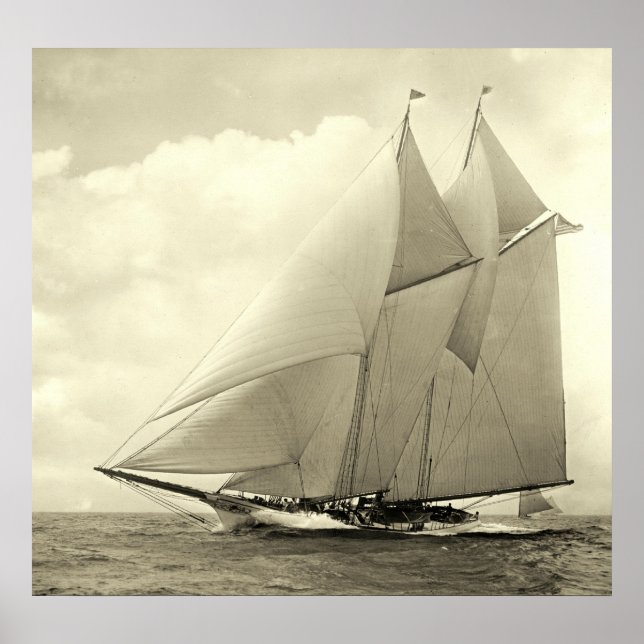 Póster 'América' del yate 1910 (Frente)