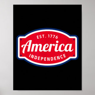 Póster América es 1776 independencia 4 de julio