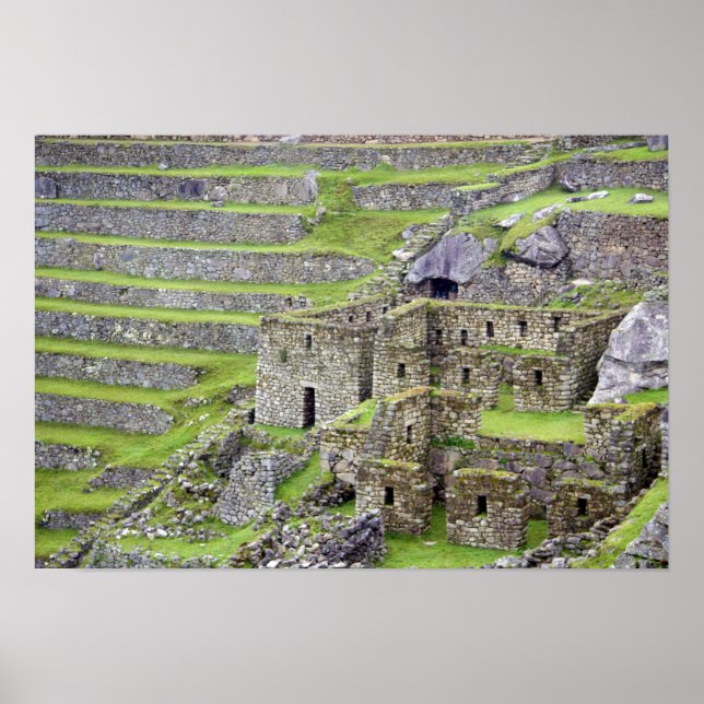 Póster América, Perú, Machu PIcchu. Los 2 antiguos (Frente)