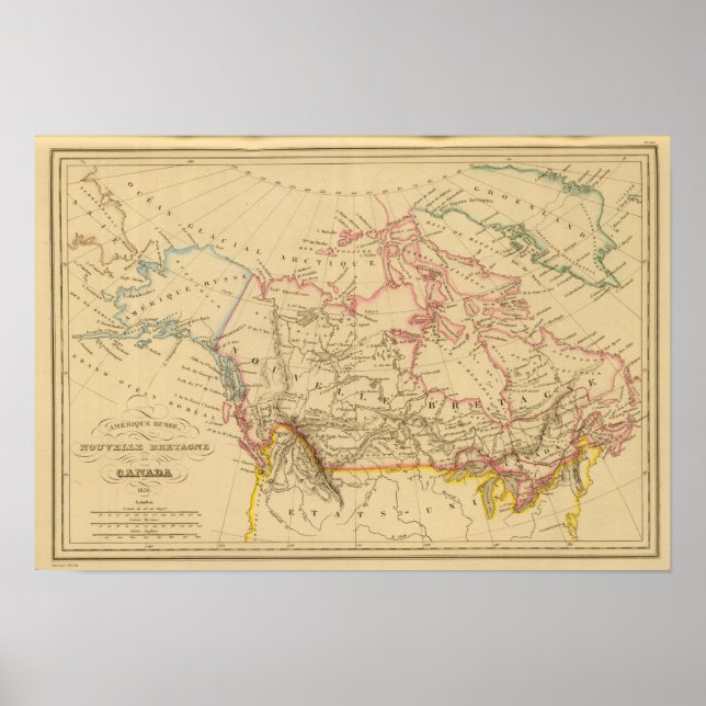 Póster América rusa, Nueva Bretaña y Canadá (Frente)