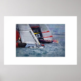Póster america s cup Sailing, sailboat, sailboat race