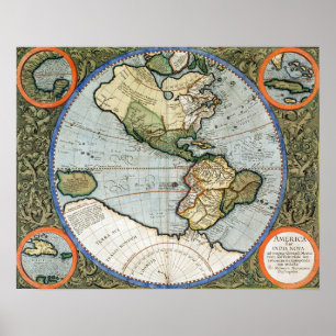 Póster América Sive la India Nova