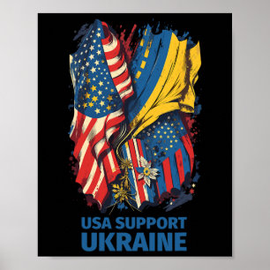 Póster América Ucrania Estados Unidos Apoya a Ucrania y K