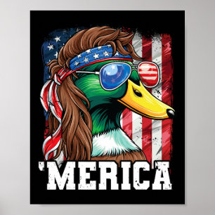 Póster América Usa Bandera Americana Patriótica 4 De Juli