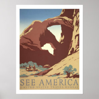 Póster America Vintage Travel