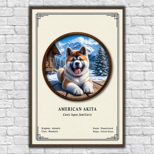 Póster American Akita Zoology Series (Subido por el creador)