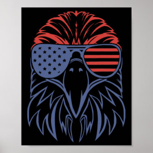 Póster American Byld Eagle Eeuu Flag Shirt 4 De Julio Eag