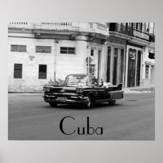 Póster American Cars in Havana Cuba