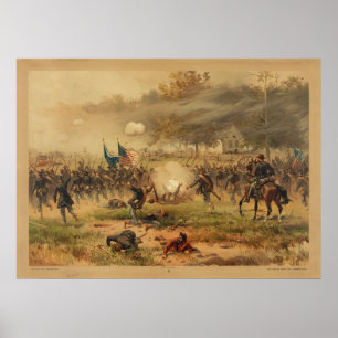 Póster American Civil War Battle of Antietam Sharpsburg
