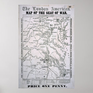 Póster American Civil War Map