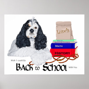 Póster American Cocker Spaniel De Vuelta a la Escuela