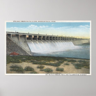Póster American Falls Dam Spillway, Oregón