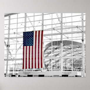 Póster American Flag Architects Denver Airport Art USA