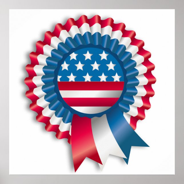PÓSTER AMERICAN FLAG RIBBON BOW (Frente)