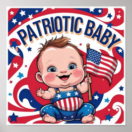 Póster American Flag Wall Art for Baby's Room