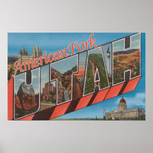 Póster American Fork, Utah - Large Letter Scenes