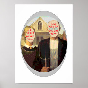 Póster American Gothic Carnival Cutout Poster