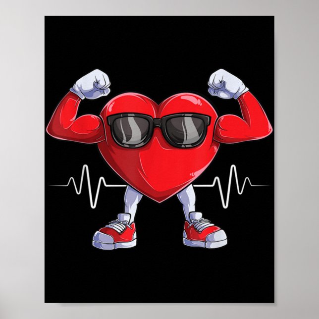 Póster American Heart Disease Awareness Heart Month Heart (Frente)
