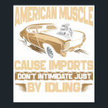 Póster American Muscle<br><div class="desc">A vintage classic car poster perfect for decorating your home,  garage,  office,  or studio. This retro automotive artwork is ideal for car enthusiasts,  collectors,  and anyone who appreciates timeless classic car culture.</div>