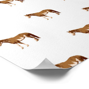 Póster American Paint Horse Equestrian Watercolor