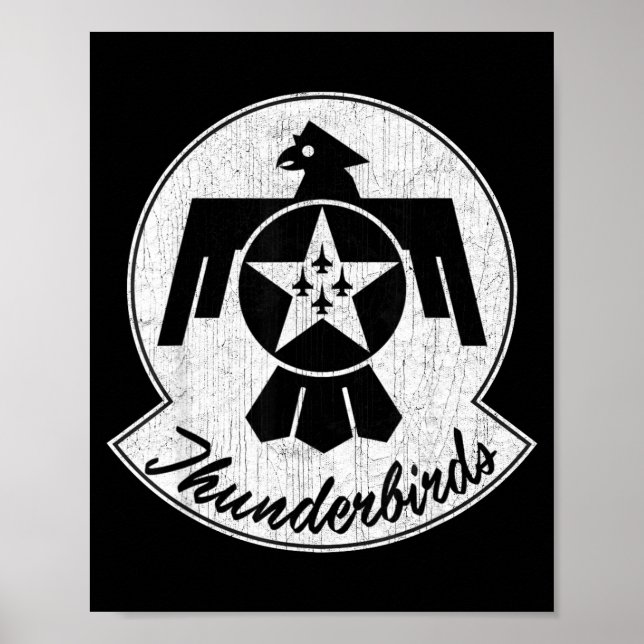 Póster American Patriotic F16 Fighter 57th Wing Tbirds Gi (Frente)