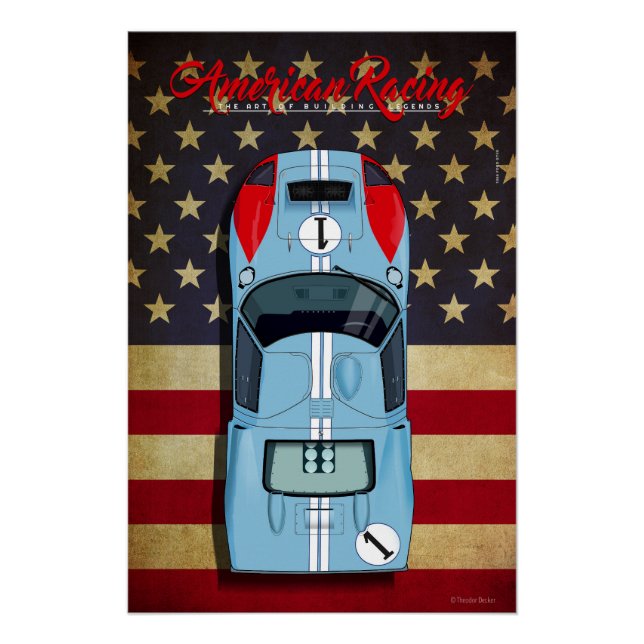 Póster American Racing GT40 No.1 (Anverso)