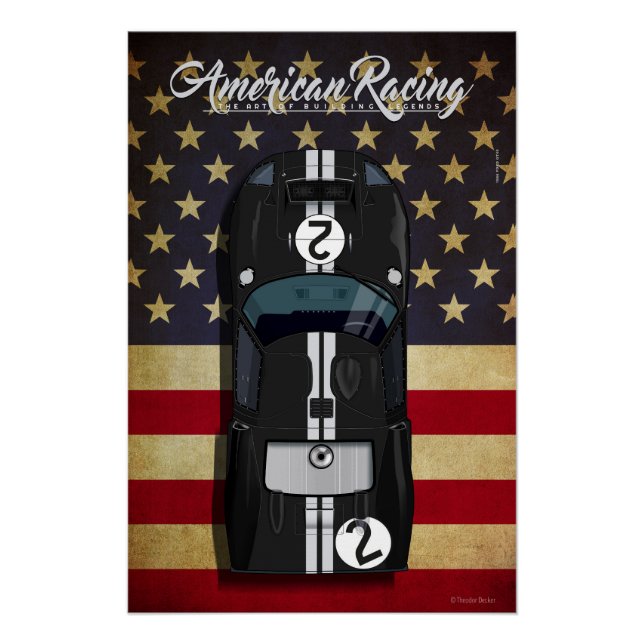 Póster American Racing GT40 No.2 (Anverso)
