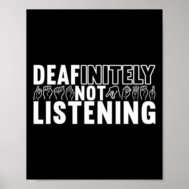 Póster American Sign Language Deaf Awareness 9  (Frente)