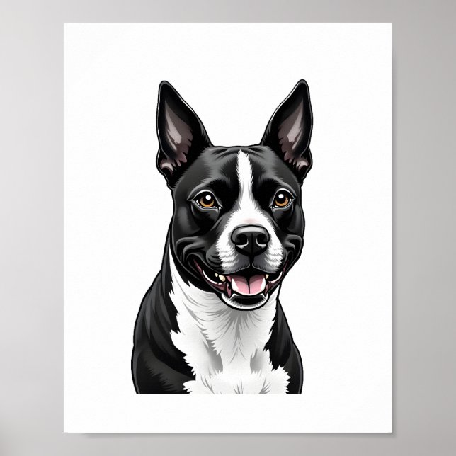 Póster American Staffordshire Terrier (Frente)