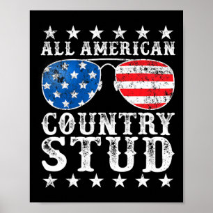 Póster American Stud Boy Country 4 De Julio Bandera De Ee