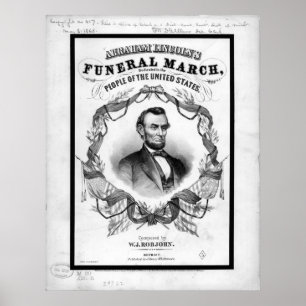 Póster Americana: antigua Abraham Lincoln Marcha del Fune