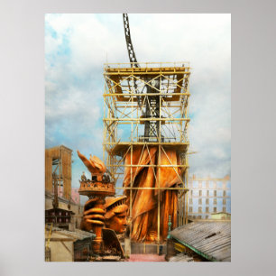 Póster Americana - Estatua de la Libertad - Medio vestido