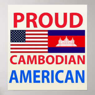Póster Americano camboyano orgulloso