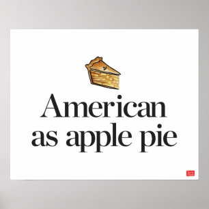 Póster Americano como empanada de Apple
