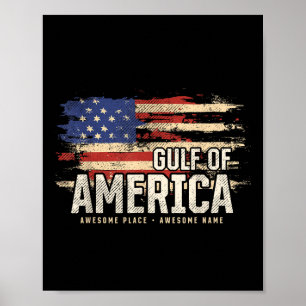 Póster Americano Golfo De Eeuu Grunge Patriótico