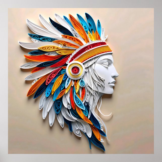 Póster Americano nativo (Frente)