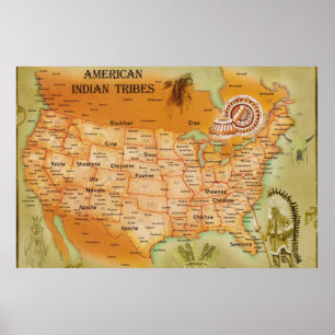 Póster Americano nativo
