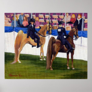 Póster Americano Saddlebred en el retrato del caballo del
