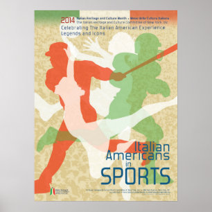 Póster Americanos italianos en poster de los deportes