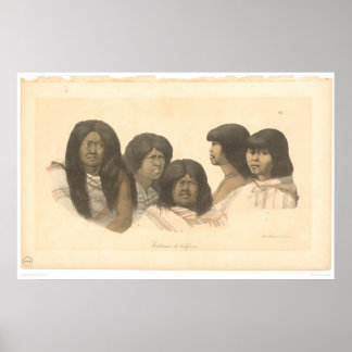 Póster Americanos nativos de California (0685A)