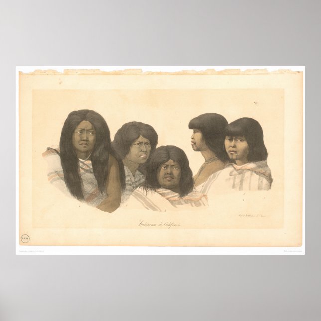 Póster Americanos nativos de California (0685A) (Frente)